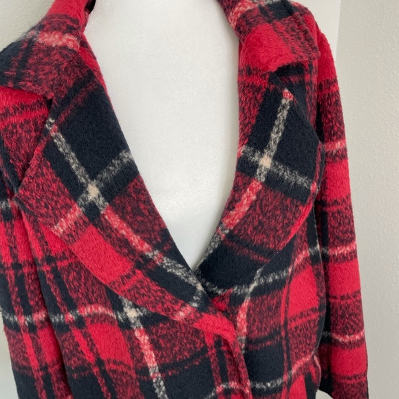 Cupcake and Cashmere Coat Plaid Red Black - Picture 5 of 6